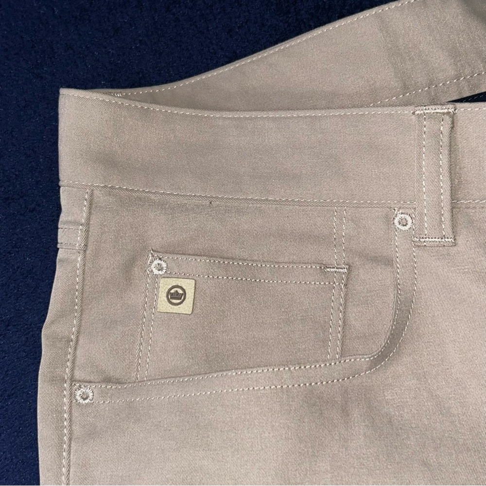 Peter Millar Golf Pants Casual Chino Men's 40x30 Flat Front Beige Khaki Tan 8524 - Picture 4 of 16